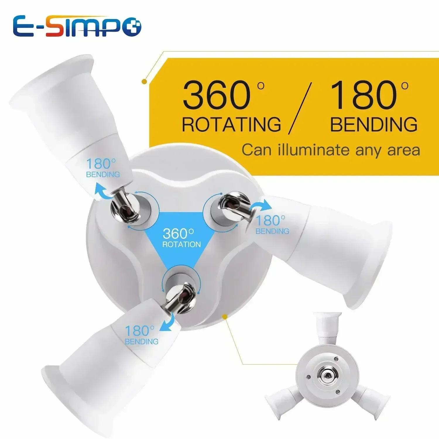 1pc Gu10 E12 E14 E26 E27 G24 GX24Q B22 LED ignifugo CFL portalampada convertitore presa luminosa Base lampadina adattatore di estensione Spliter