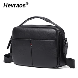 Men Shoulder Bag Business Genuine Leather Fashion Messenger Casual Handbags Travel Black Waterproof Crossbody Flap High Quality