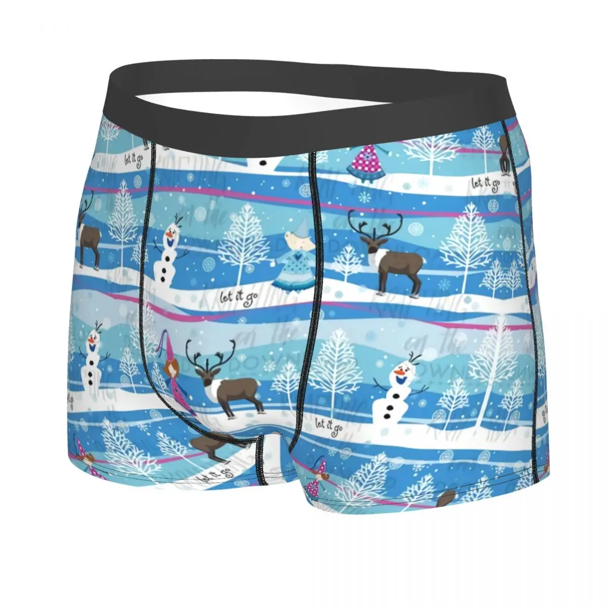 Custom Frozen Olaf Boxers Shorts Men Elsa Anna Briefs Underwear Novelty Underpants