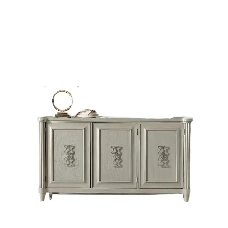 Morrie Impression Two Door Three Door Side Cabinet French Solid Wood Display Locker Marble Locker