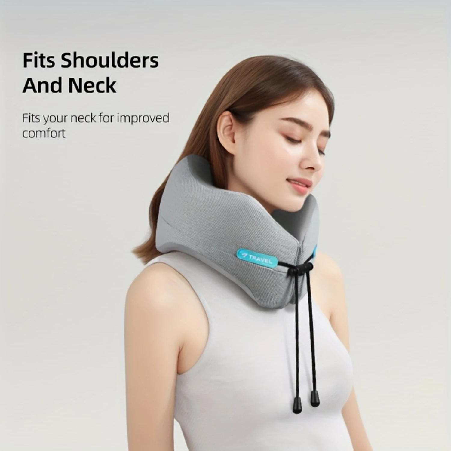 1pc Travel Neck Pillow - Ergonomically Designed for Ultimate Comfort, 360 Degree Support, Adjustable & Ultra-Portable - Ideal fo