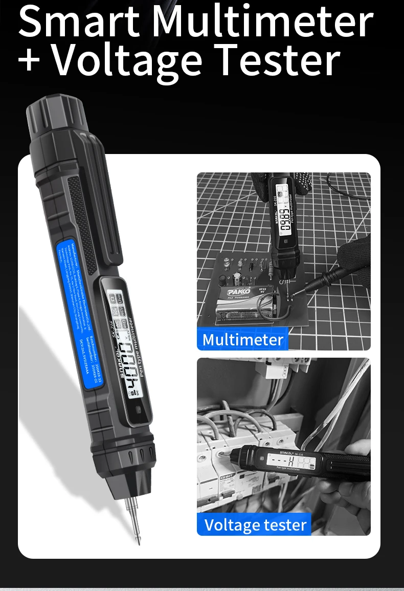 SANKOL SK-216/SK-216B Digitalmultimeter 4000 Zähler NCV Spannungsdetektor Stift Auto-Range Kapazitäts-Ohm Hochpräzisions-Tester – Detail 3