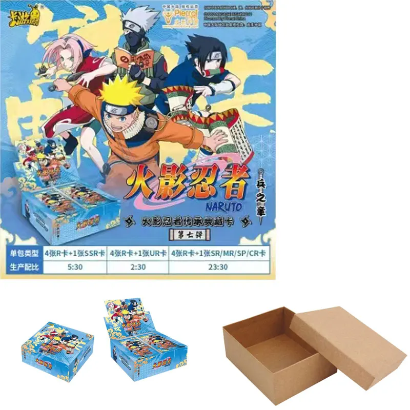 Kayou Genuine Naruto Collection Cards Booster Box Heritage Chapter of Soldiers Wave7 Kids Toy Game Anime Rare Playing Card