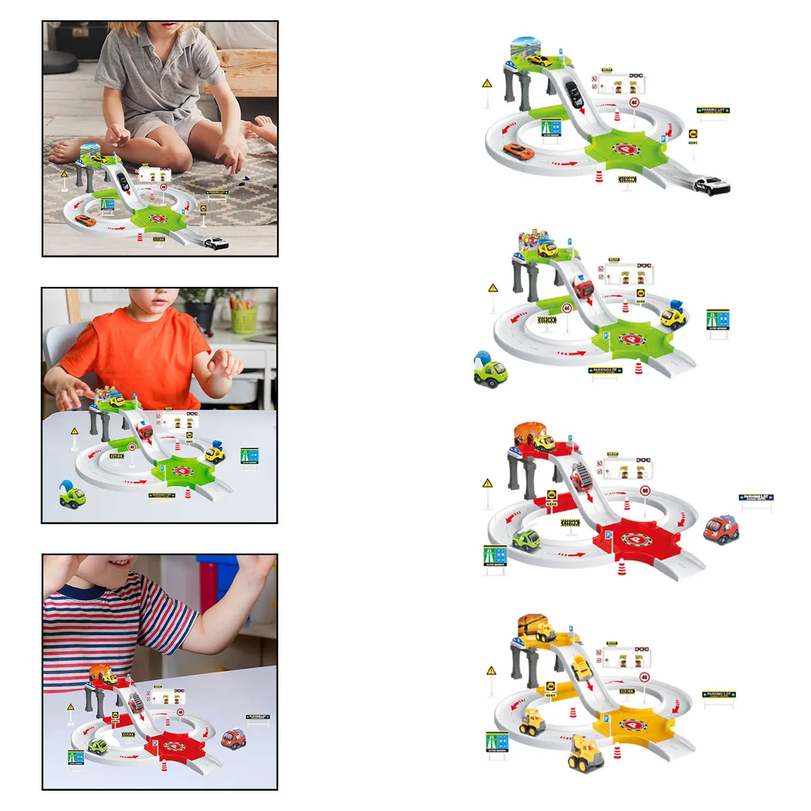 

Preschool Car Games Toys Vehicle Playset Sturdy Garage Parking Adventure Toy