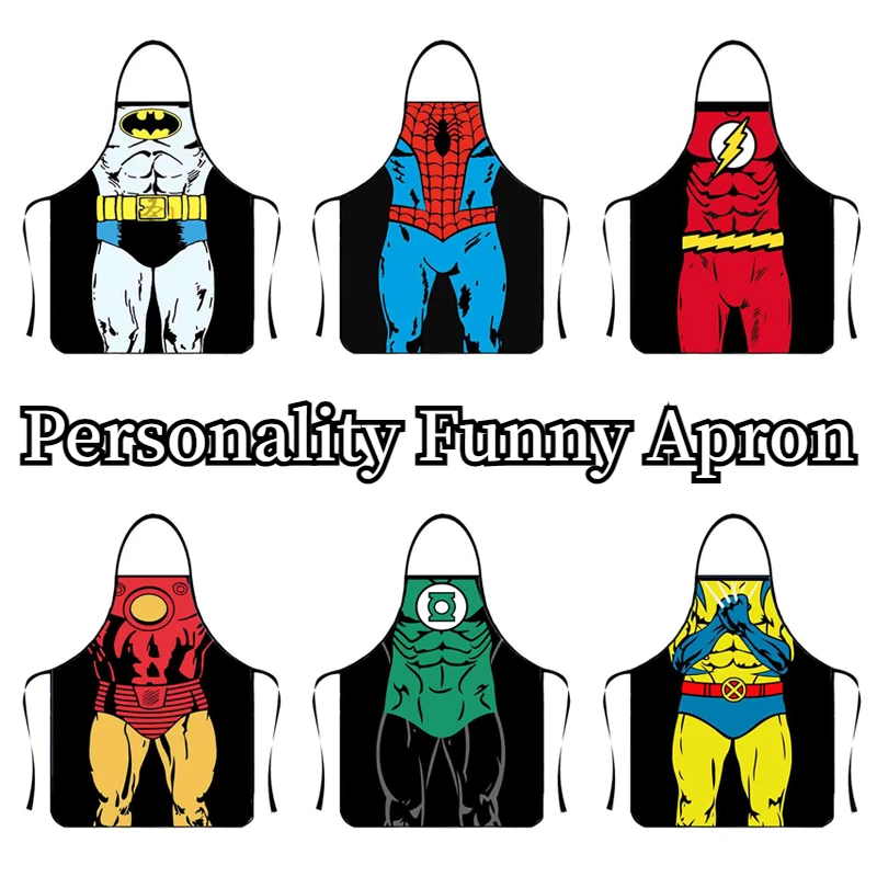 

Batman Funny Kitchen Apron Anime Cartoon Printed Sexy Man Home Cleaning Party Personality Creative Pattern Women Cooking Apron