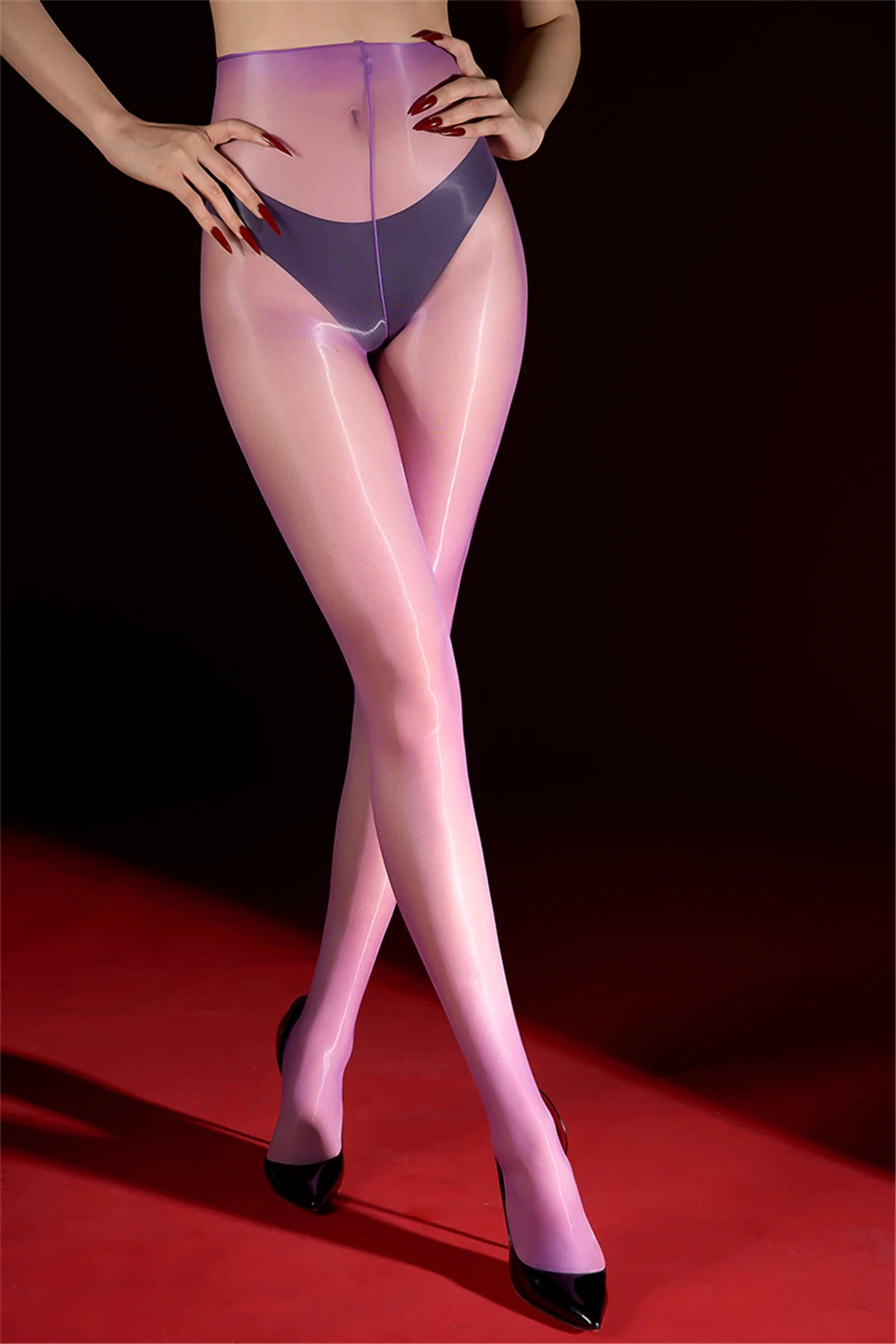 

Сексуальные мужские 640-контактные тонкие масляные глянцевые блестящие носки, колготки с высокой талией, прозрачные U-образные выпуклые колготки, колготки для горничной