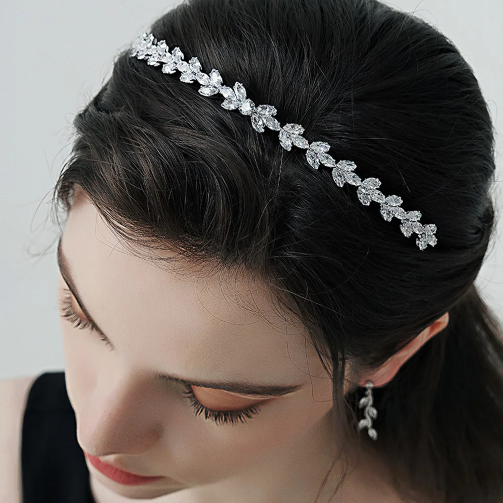 Zircon Thin Headband Hair Hoop Press Versatile Female Headdress Chic Wear Creative Alloy Girl