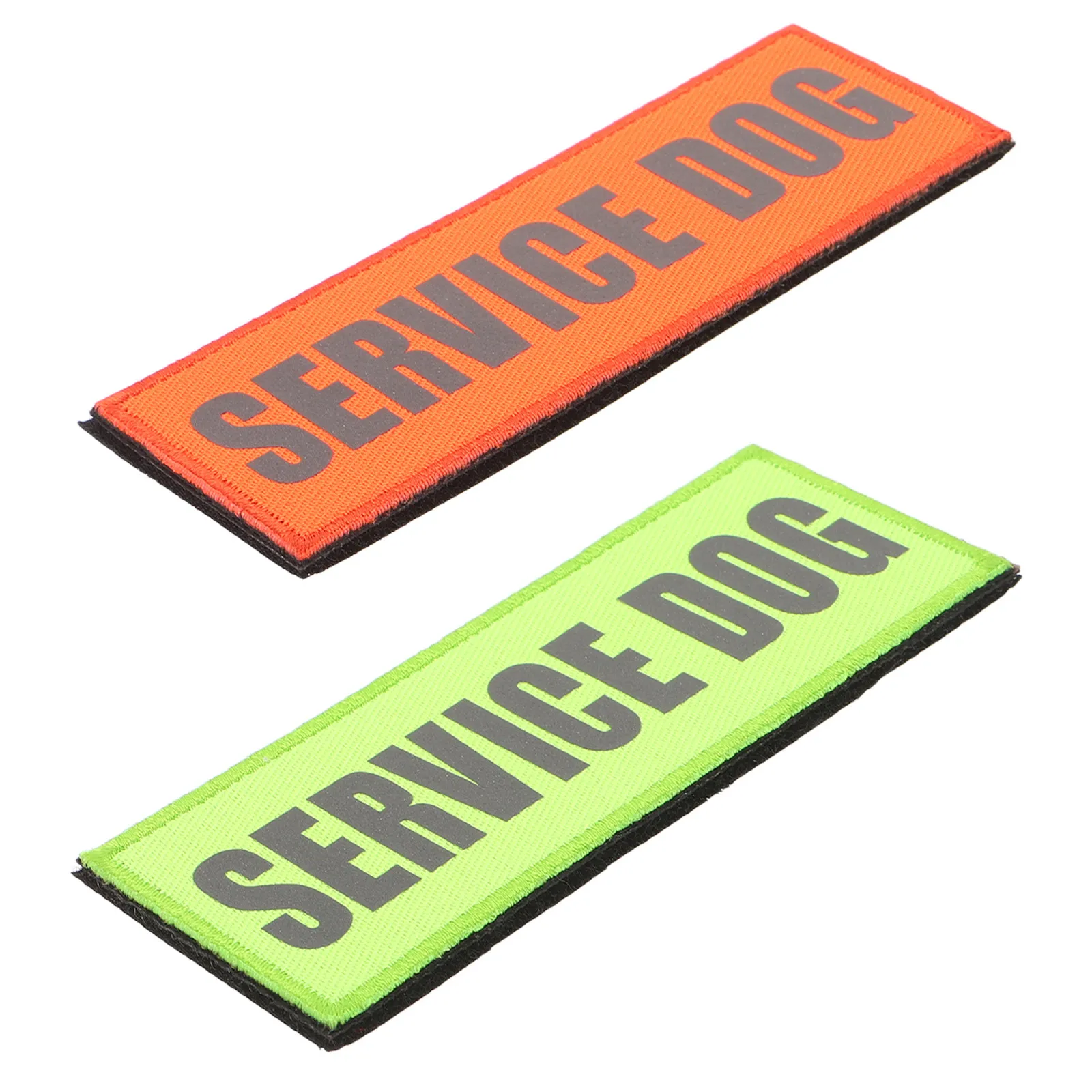 2Pcs Reflective Service Dog Patches Removable High-Visibility Vest Harness Tags for Working Guide Assistance Dogs Training