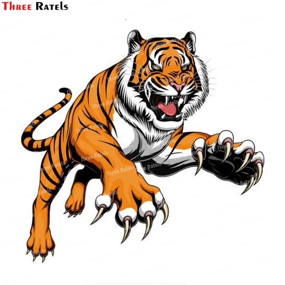 Three Ratels L159 Tiger Sticker And Decals For Room Wall &Toilet Mirror Decoration Vinyl Waterproof Material