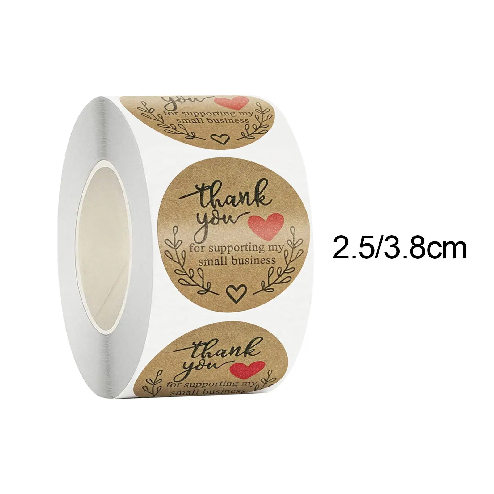 Round Thank You Stickers Envelope Seals Label Tag Sealing Stickers Paper Tags for Holiday Birthday DIY Craft Card Making Decor