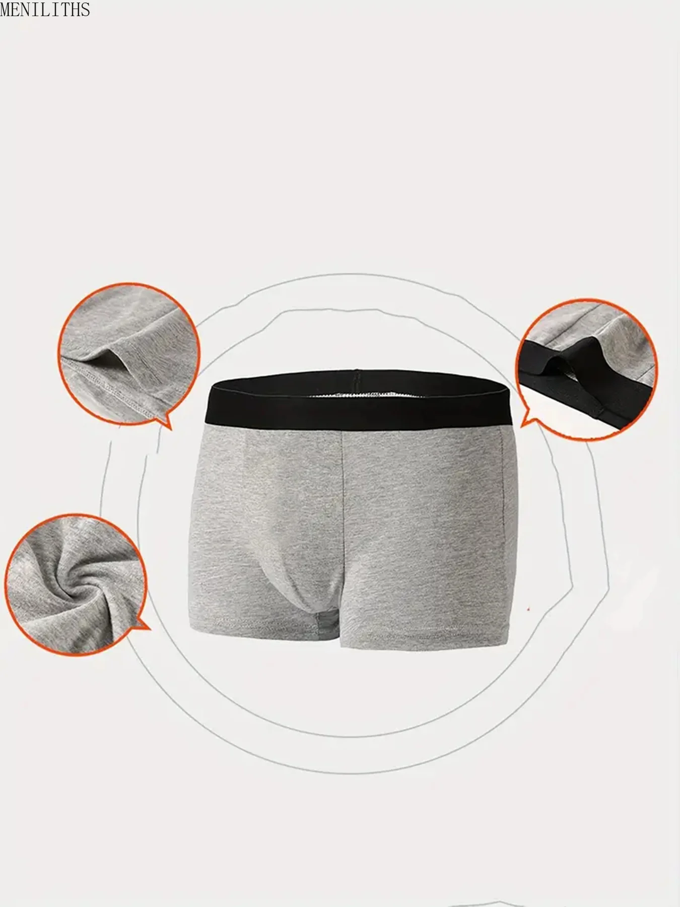 4pcs/set Men's Boxer Shorts Fashion Underwear High Stretch Boxer Breathable Soft Men's Shorts Comfortable Panties Wholesale