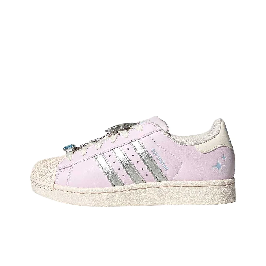 POIZON Adidas Originals Superstar 2 Tênis de skate de couro sintético de cano baixo feminino rosa