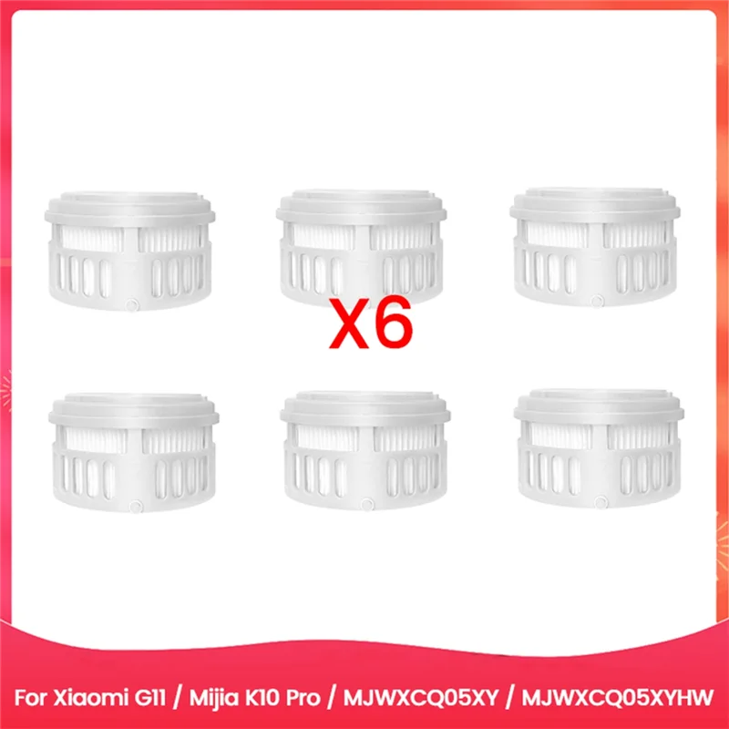 A005-6PCS accesorio de filtro de aspiradora para Xiaomi G11 Mijia K10 Pro MJWXCQ05XY MJWXCQ05XYHW piezas de recambio de aspiradora