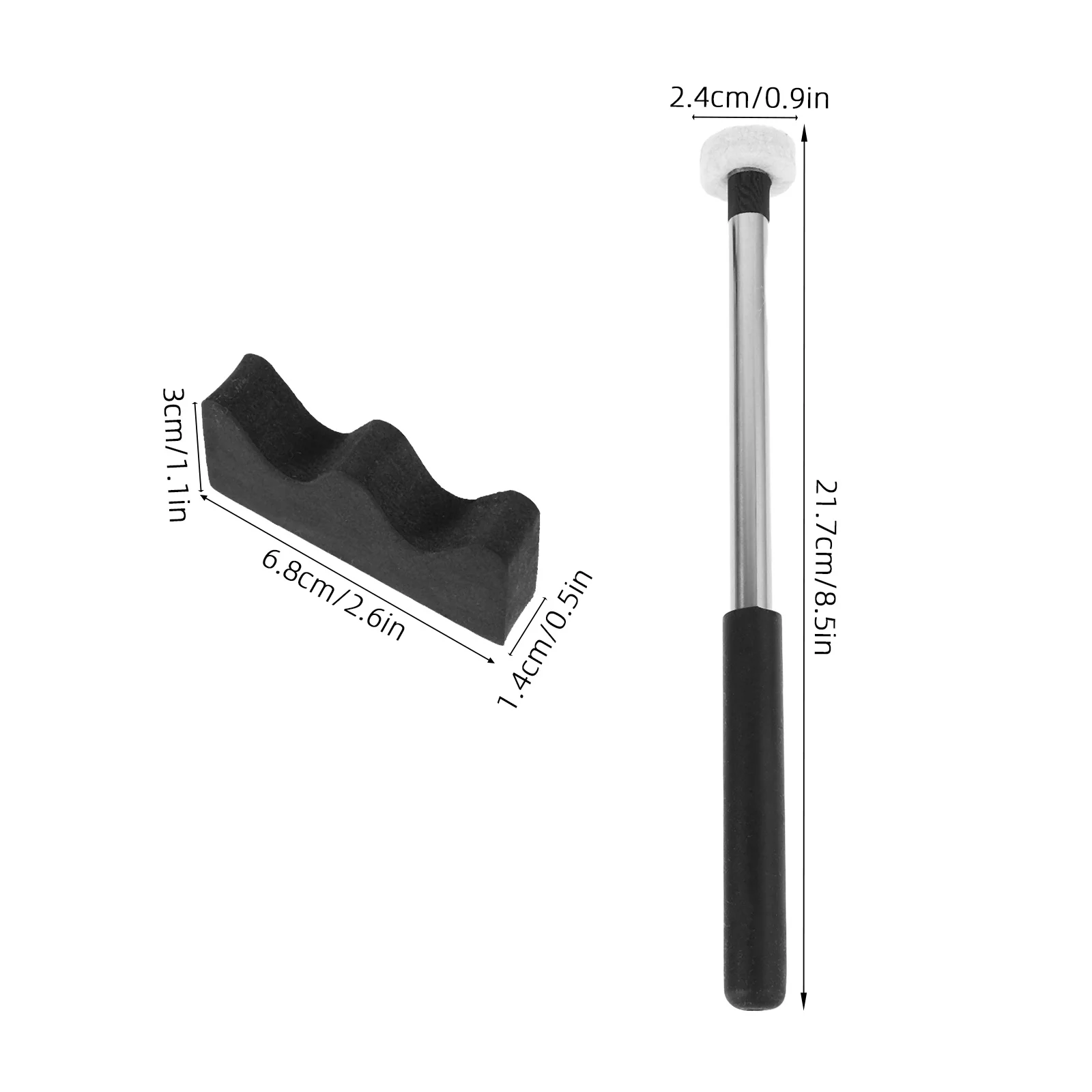 2 قطعة مقبض معدني عصي طبلة ورأى رؤساء نونسليب قبضة ل اللسان طبل أدوات قرع المحمولة الموسيقى اكسسوارات هادئة