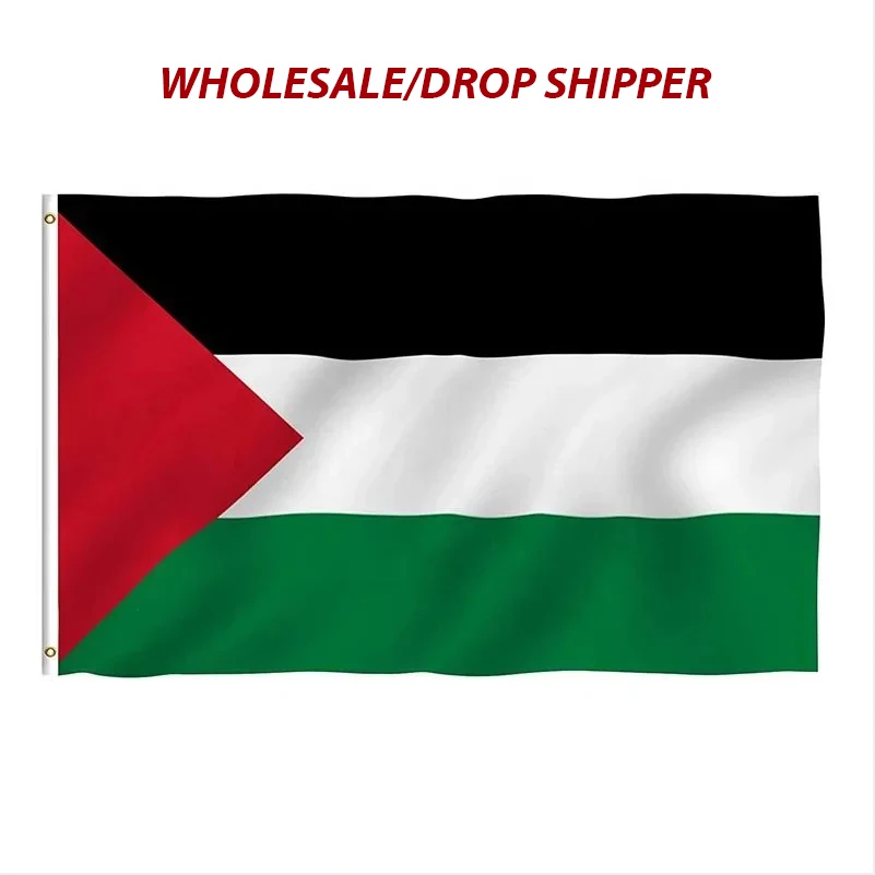 Flagflying Palestine Flag country Palestinian Banner Flying Hanging Brass Grommet Outdoor Advertising Polyester Decoration Party