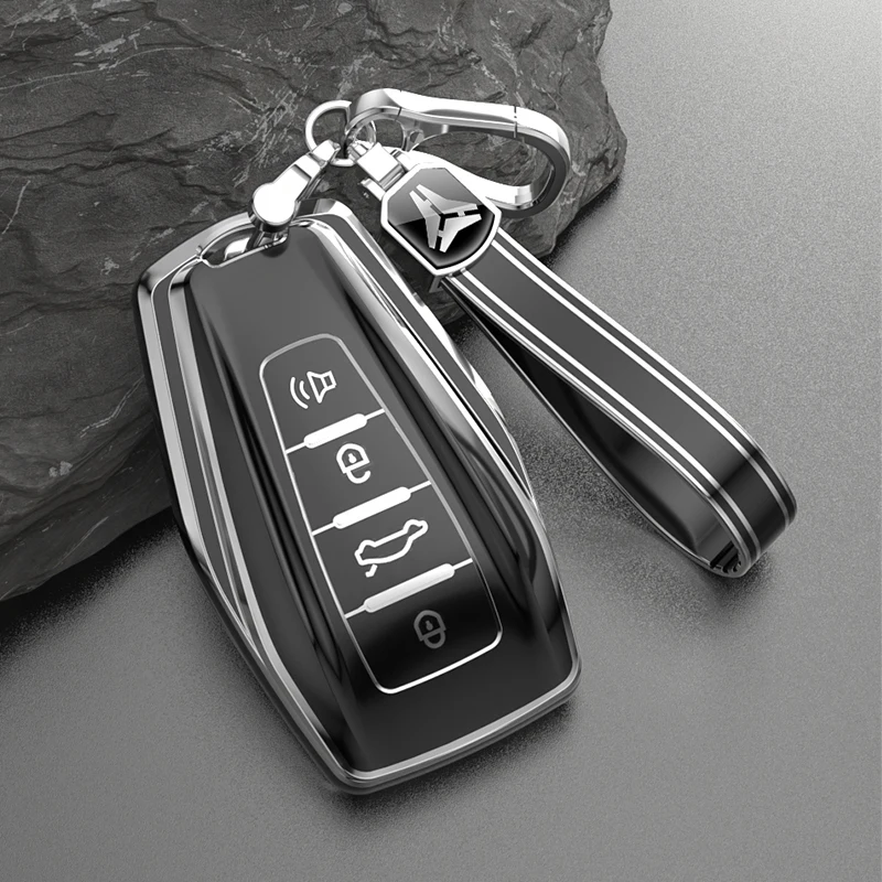 TPU Auto Smart Key Abdeckung Fall Shell Fob Für Geely Coolray X6 X7 Emgrand Global Hawk GX7 Halter KeyChain Protector zubehör