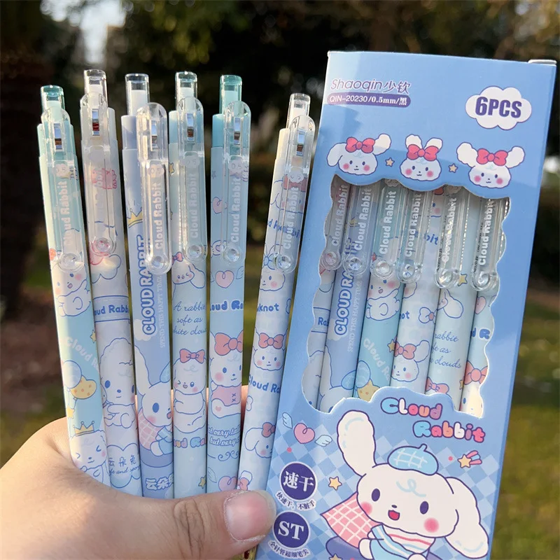 

Cute Blue Rabbit Boxed Unisex Pen St Tip Brush Question Unisex Pen Teenage Heart High Value Unisex Pen Office Study Stationery