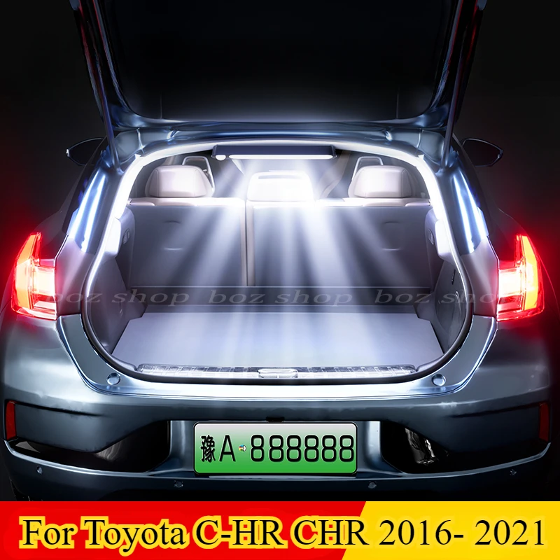 For Toyota C-HR CHR 2016 2017 2018 2019 2020 2021 Trunk Car Sensor Light Floor Trunk Hood USB Rechargeable Induction Light Bar