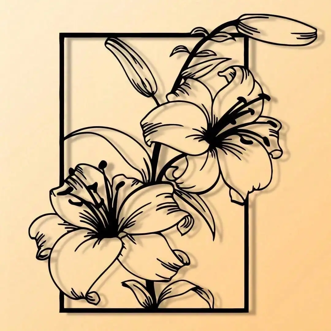 

Metal Welcome Sign for Front Door - Elegant Black White Floral Wall Decor for Indoor Outdoor Home Garden Housewarming Gift