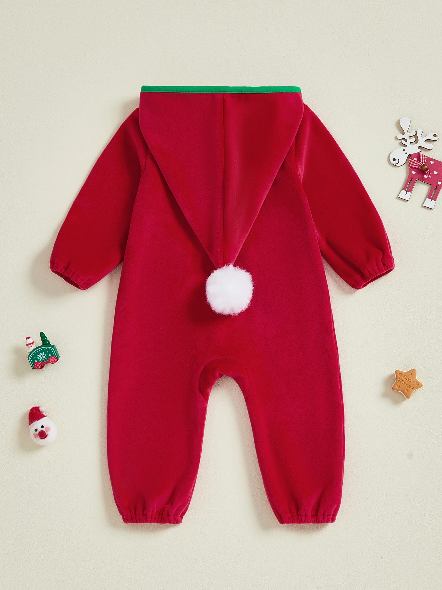 

Милый рождественский костюм с принтом оленей для малышей и комбинезон с капюшоном и длинными рукавами для мальчика или девочки