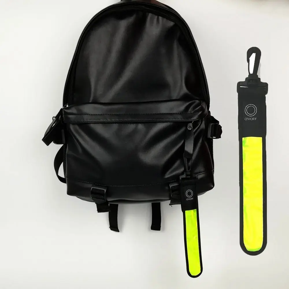 LED Glowing Luminous Reflective Backpack Hanging Light Night Running Safety Alert Kids Adult Hand Strap Wristband Outdoor Sports