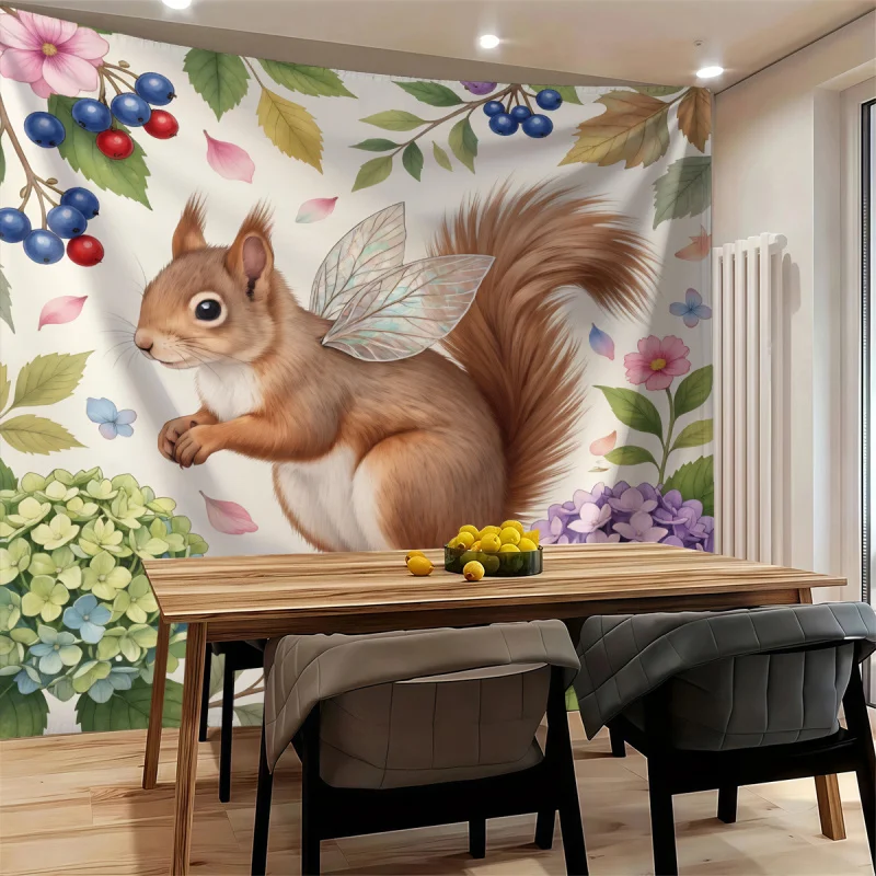 Forest Floral Print Home Textile Tapestry Wall Hanging Tapestries Wall Blanket Backdrop Decor for cottage room wall decor
