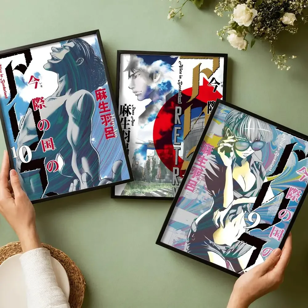 Alice In B-Borderland Poster Stickers Painting Self-Adhesive Mural HD Wall Decals For Bedroom Living Room Home Decor Gift