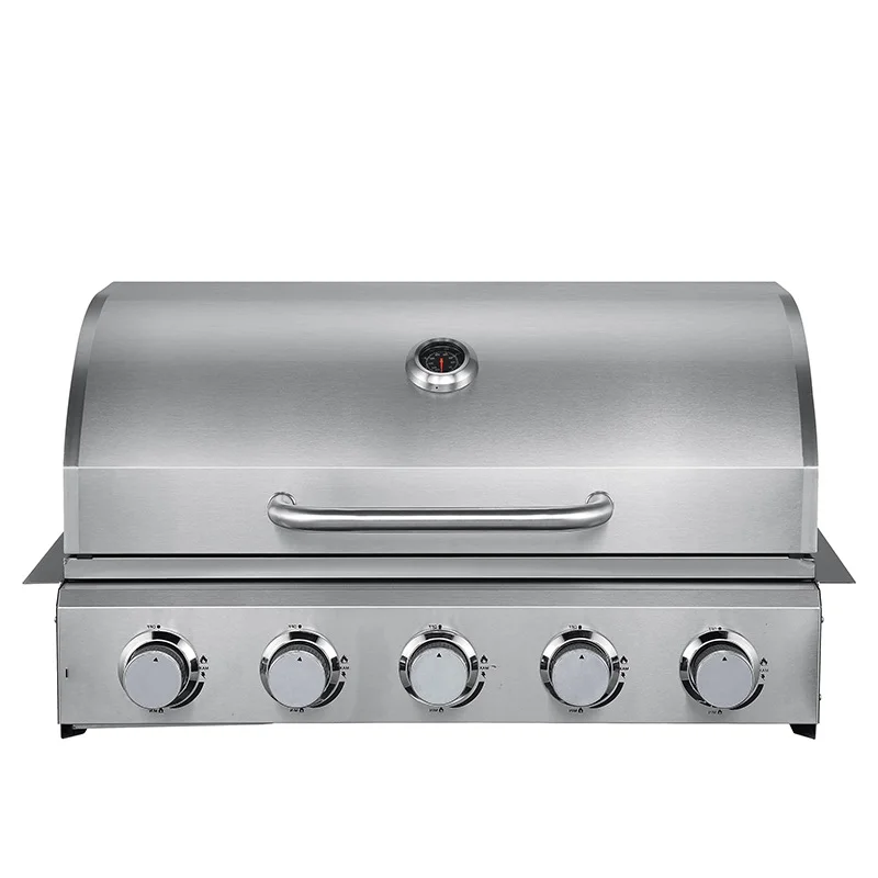 

Factory Direct 5-Burner Patio Garden Villa Outdoor Gas BBQ Grill High Pressure Features Electronic Ignition Home Built-In Option