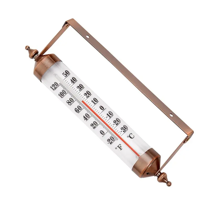 PTST 10Pcs 10 Inches New Premium Steel Indoor/Outdoor Thermometer Wireless Decorative