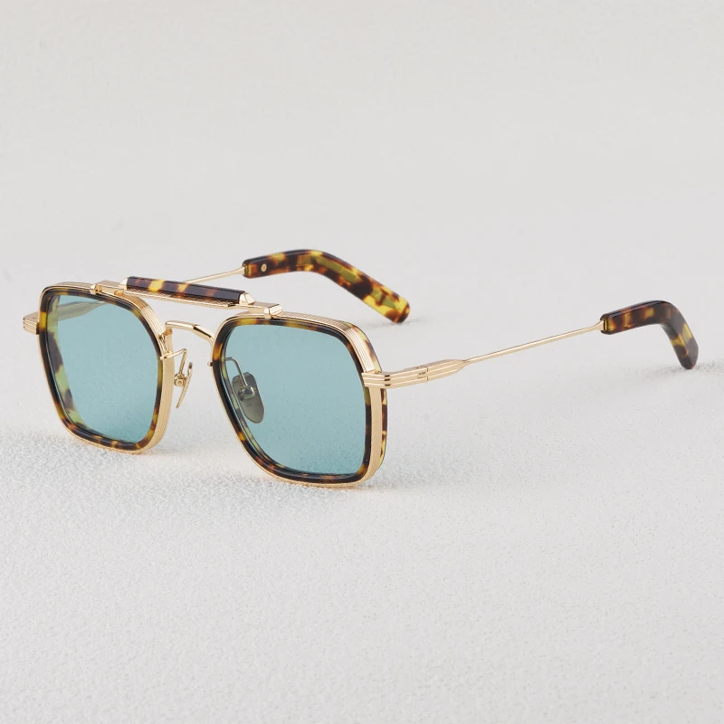 

2025 KILPATRICK Handmade Alloy Square Sunglasses for Men and Women High Quality Brand Designer UV400 Optical Luxury Eyeglasses