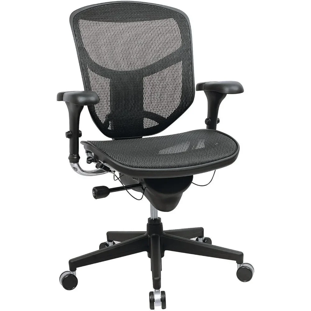 Cadeira ergonômica Mid-Back Mesh, cadeira preta do engranzamento