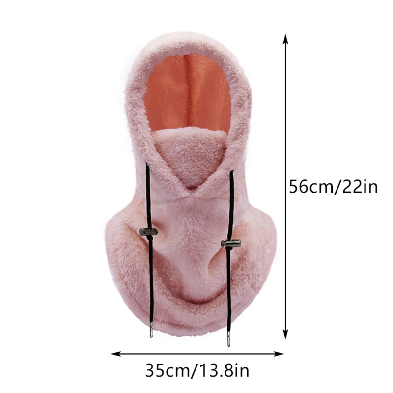 하이 폴라 플리스 바라클라바 겨울 스키 방풍 모자, 야외 사이클링 모자, 남성용 페이스 마스크, 후드 비니, 여성용 플러시 따뜻한 모자