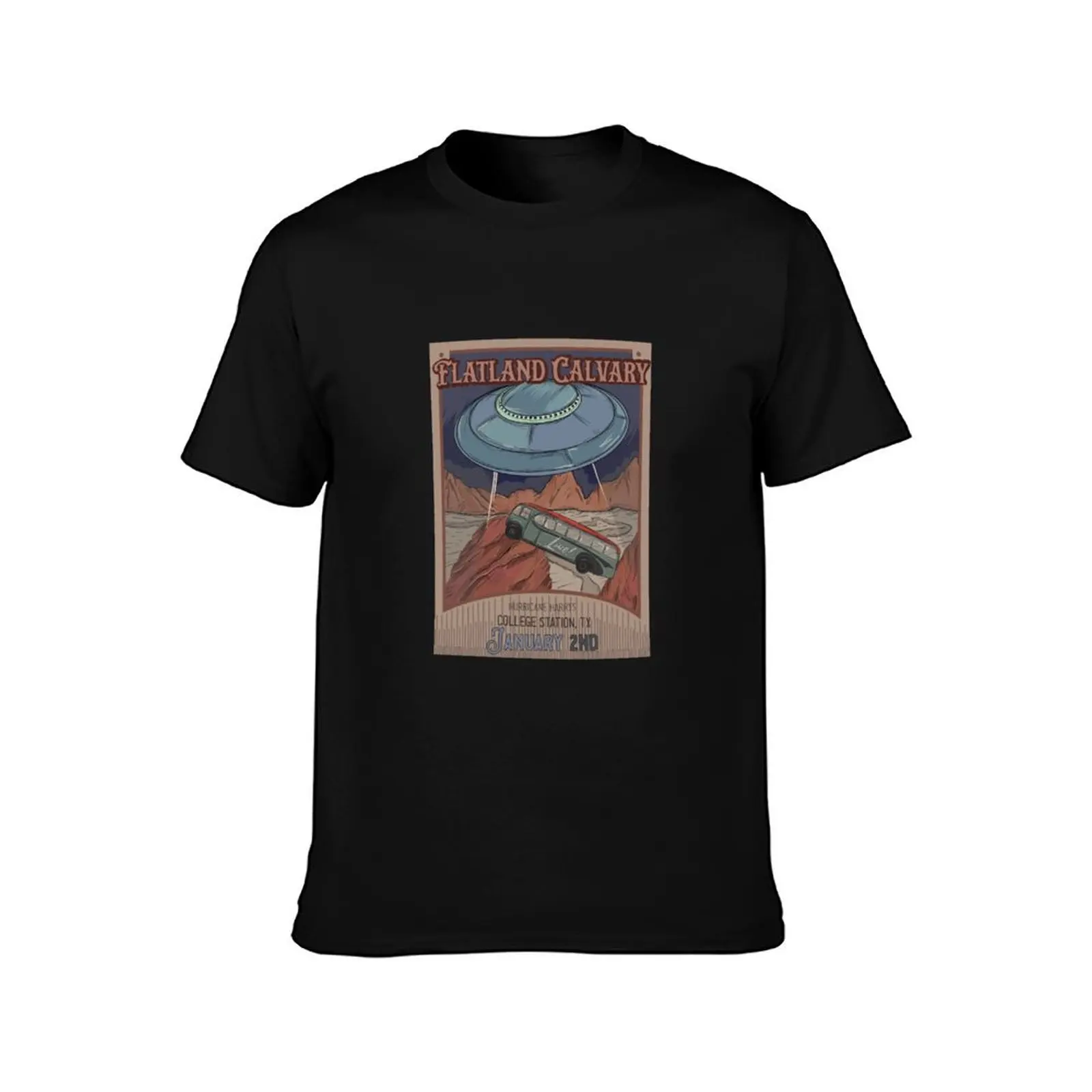 Flatland Calvary Concert Poster T-Shirt Plus Size Basic Short Sleeve Top T-Shirt