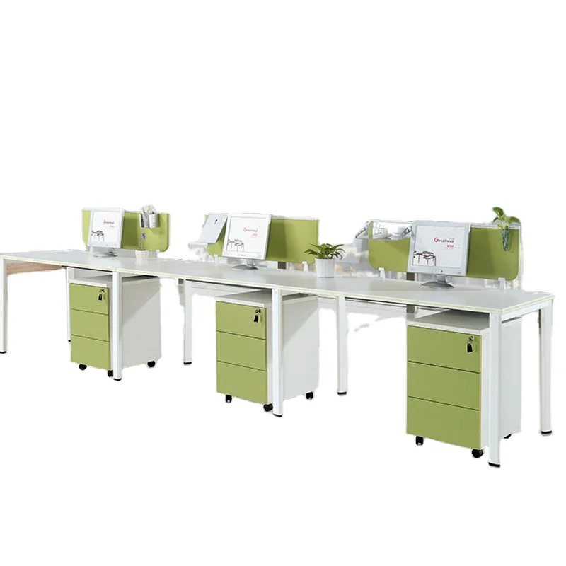 

Modern Design Open Office Staff Table 3 People Workstations Office Desk