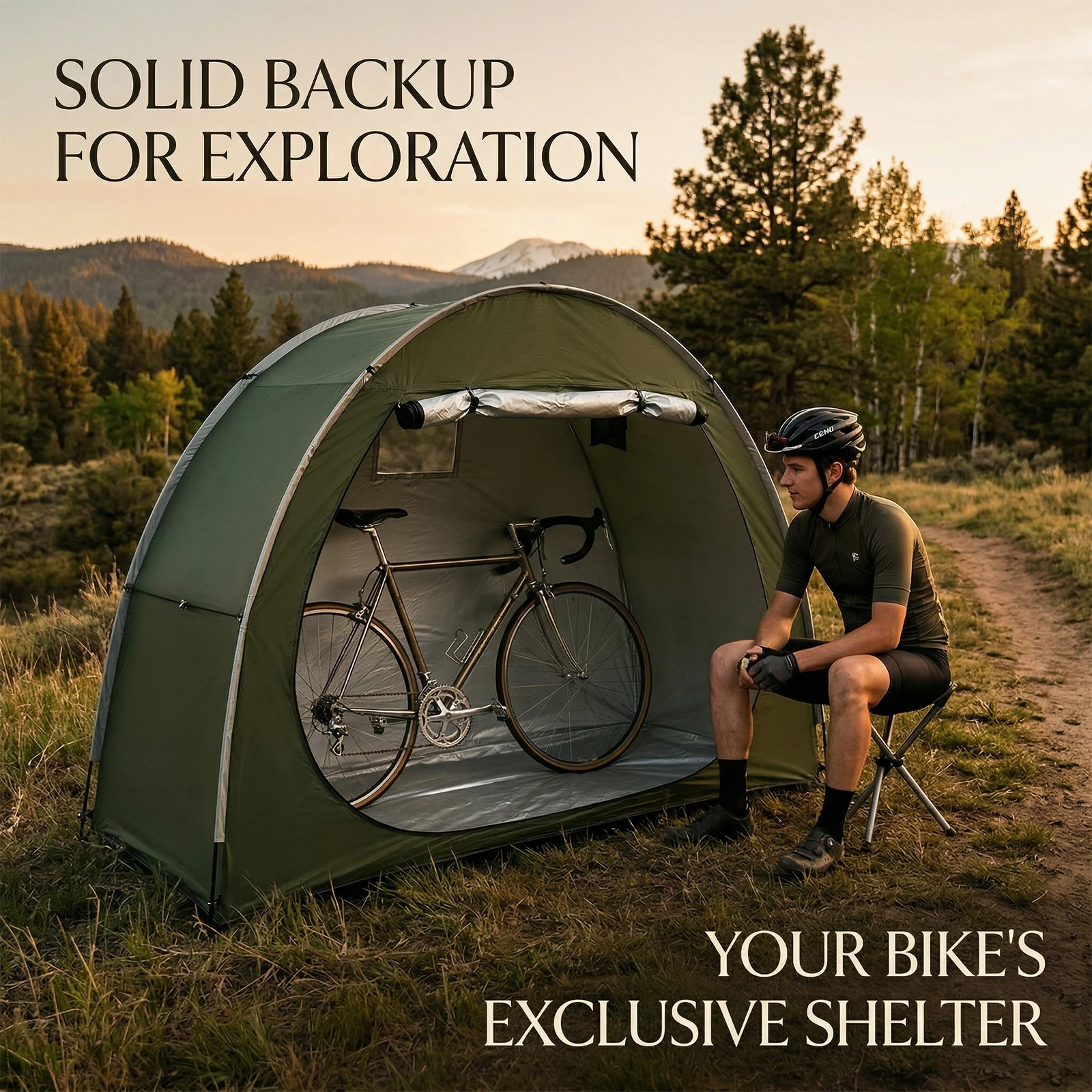2‑3 Bikes Bicycle Storage Shelter for Sidewalk, Foldable Bike Tent, Compact Shed for Urban Apartment Outdoor