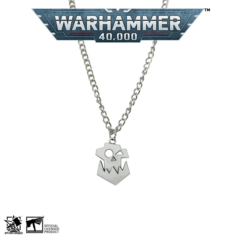 [Starforged Star Casting] Orc Warhammer 40K Peripheral Alloy Trend Explosive Necklace PendantAnime Peripheral Accessories