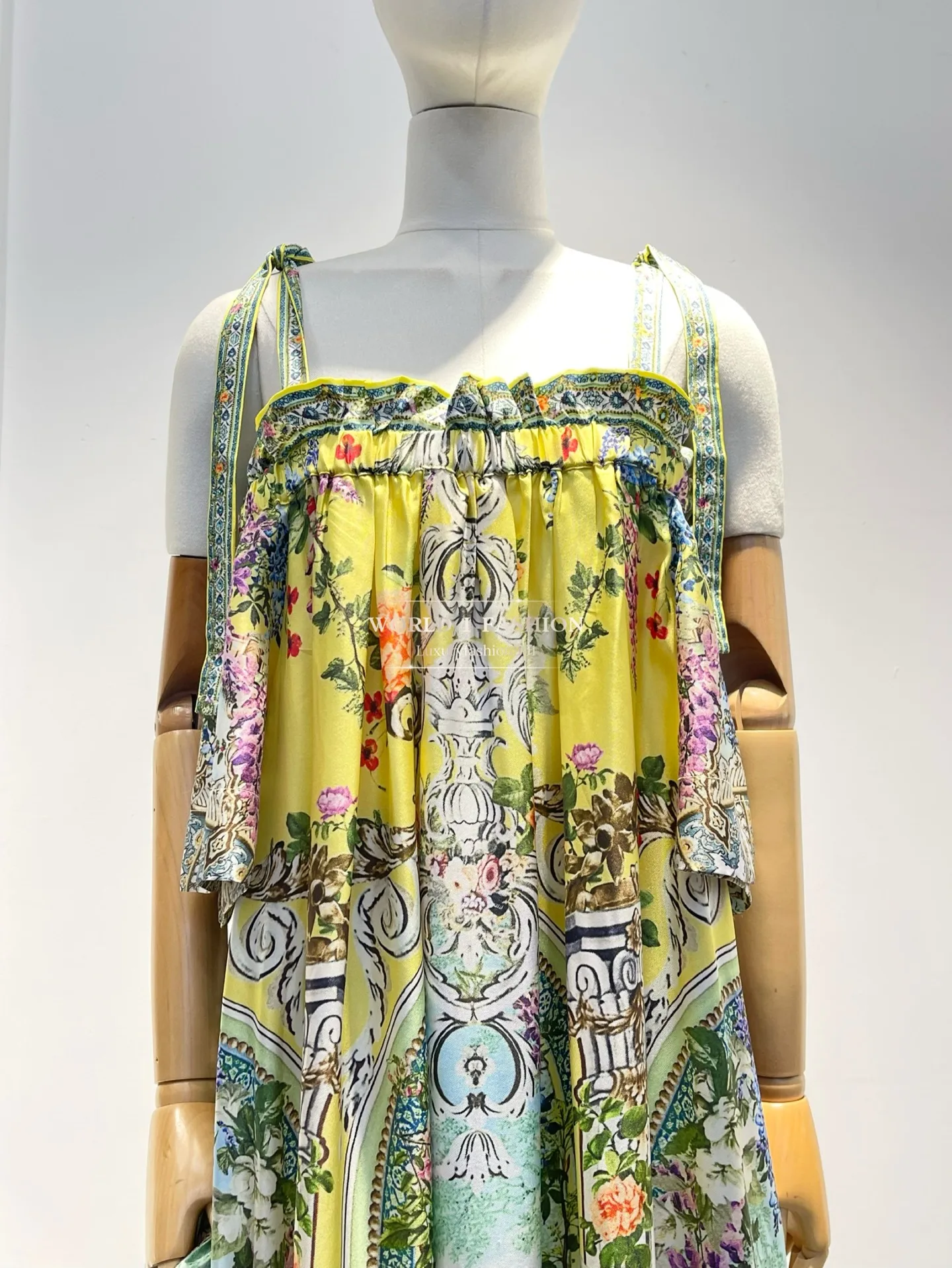 

New Midi Dress Sleeveless Green Floral Women Summer