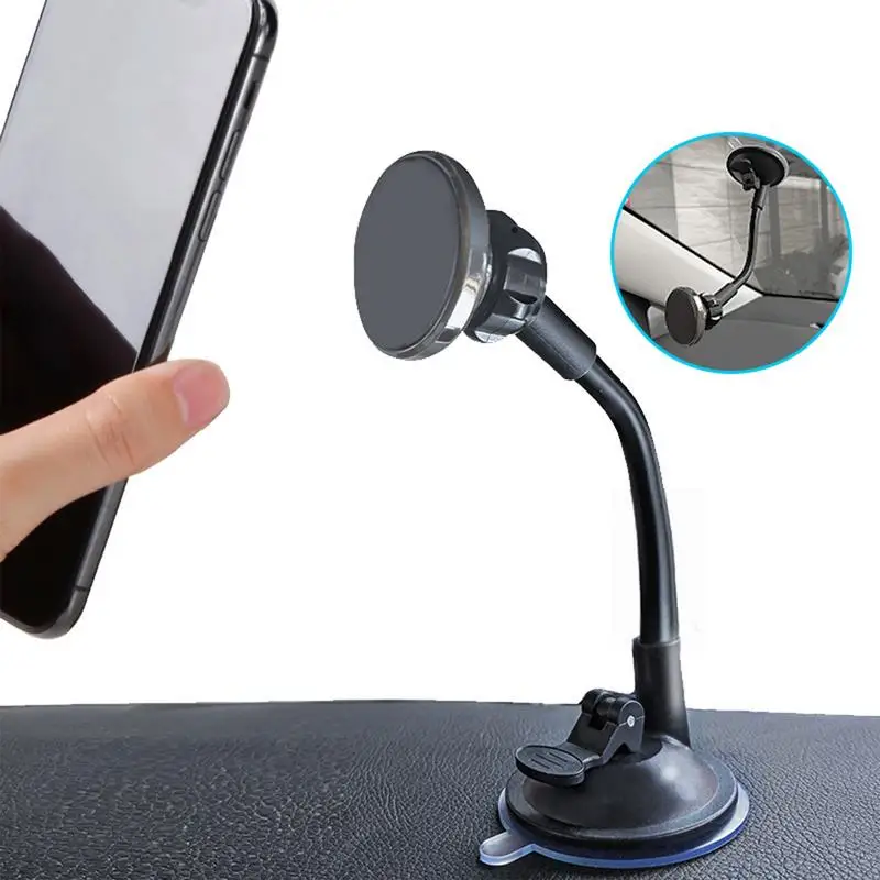 360 Magnetic Car Phone Holder For iPhone 15 Pro Xs Max 12 13 Suction Cup Magnet Car Window Mount Cell Mobile Phone Holder Stand