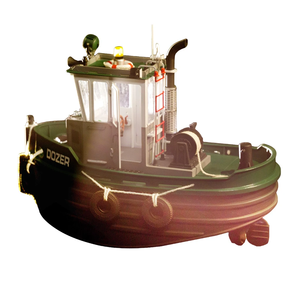 RC Boat 1/32 RTR Version Simulation Top Pushing Tugboat 22cm River Top Pushing Workboat Model Universal RC Ship Model Toy