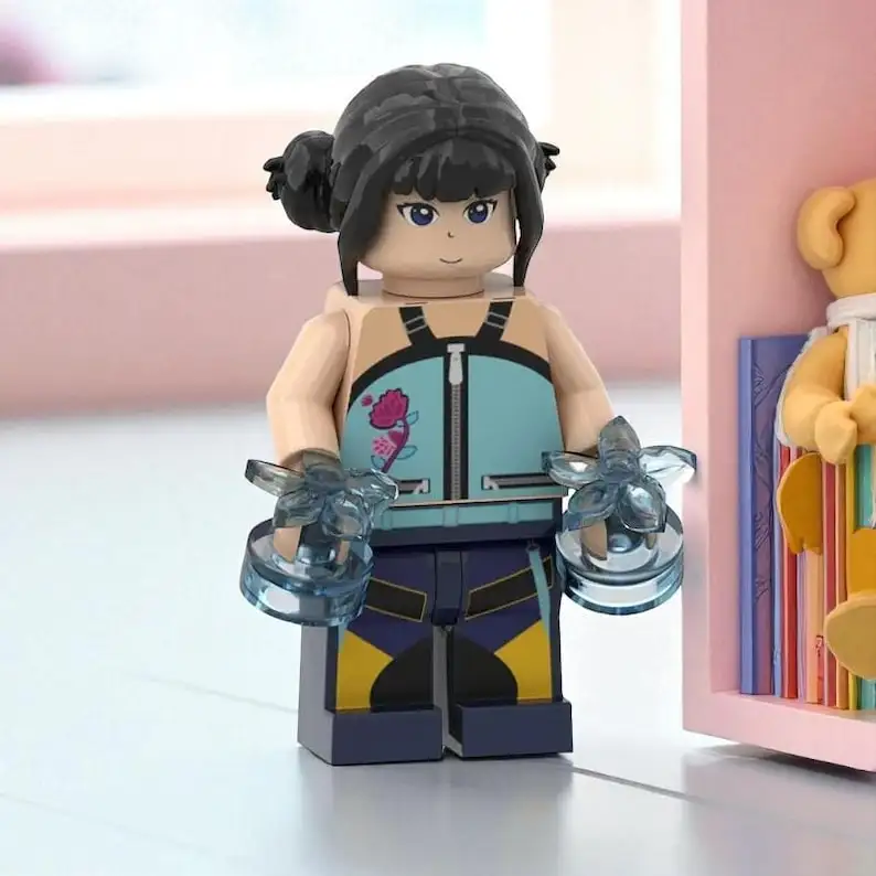 3 pçs kpop demon hunters rumi blocos de construção conjunto, modelo de montagem criativa boneca para crianças adultos coletores, construção educacional