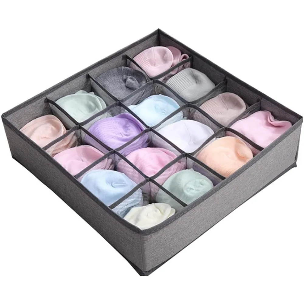 

Underwear and Socks Storage Box Non-woven Fabric Collapsible Closet Cabinet Organizer Underwear Storage Cabinet Drawer Divider (