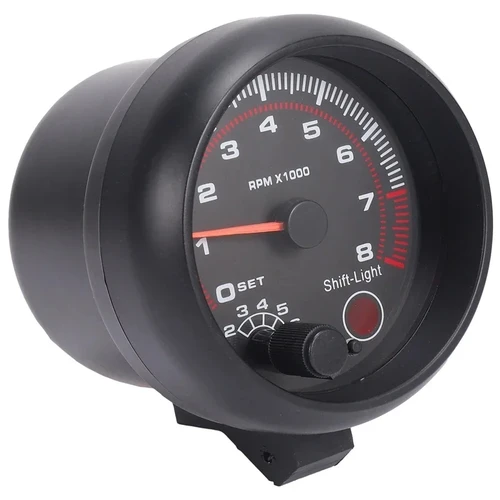 Imagen 2 del producto MEDIDOR DE RPM DE TACHOMETER NEGRO ELÉCTRICO DE 3,75"" / MEDIDOR AUTOMÁTICO/JAR NEGRO CON LUZ DE DESCUENTO 1-8 CYL