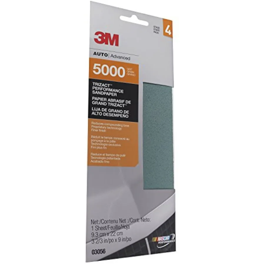 

3M 3056 3-2/3" x 9" 5000 Grit Performance Sandpaper