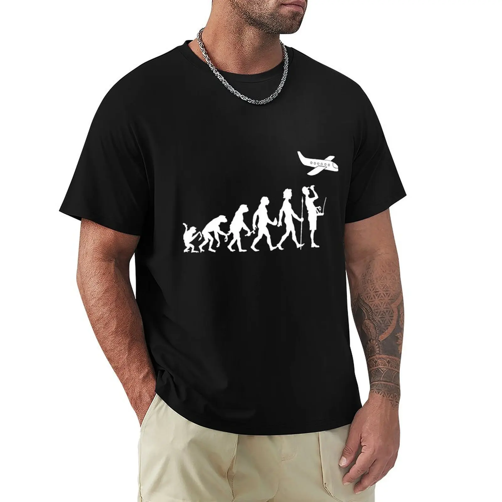 Evolution of a Pilot T-Shirt cotton t shirt man T-Shirt