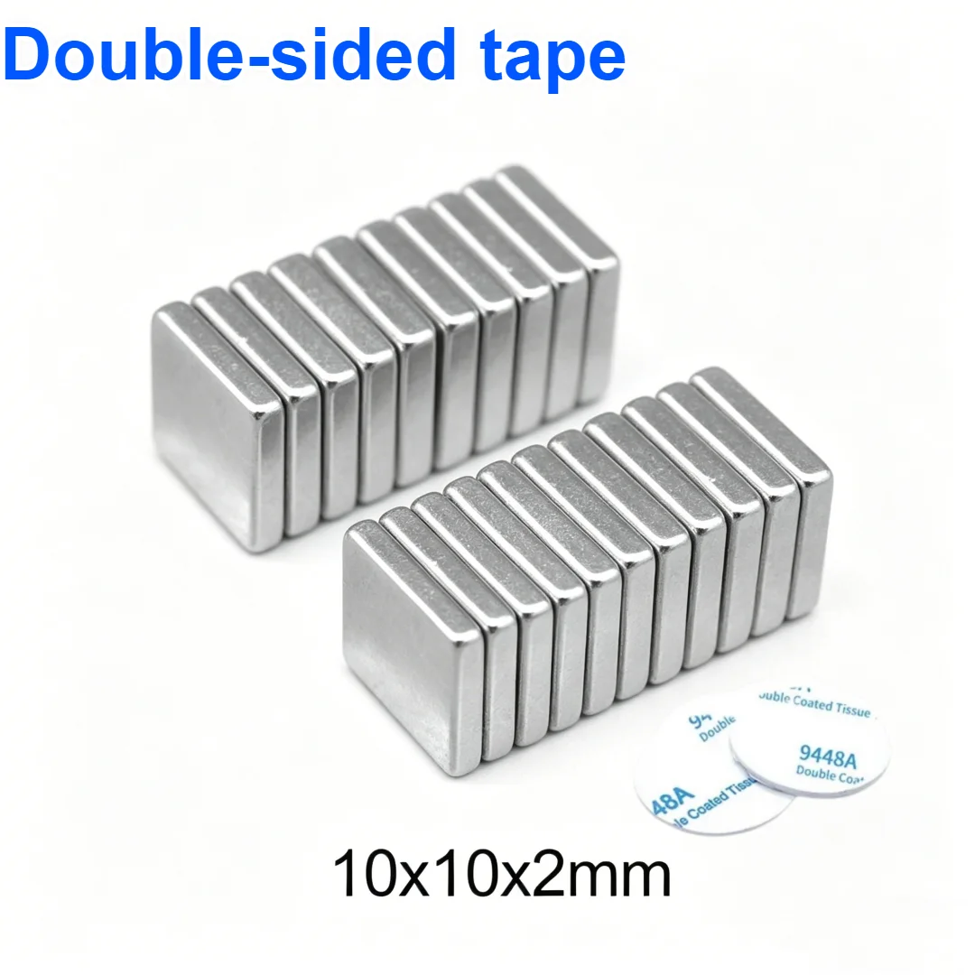 10x10x2 mm Strong Square Neodymium Magnet 10*10*2 mm For Home Refrigerator, Office, DIY 10mm X 10mm X 2mm