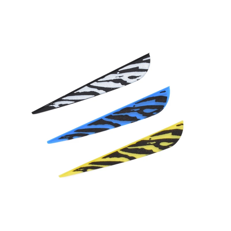 

100 шт./лот, 3-дюймовые пластиковые наконечники с тигровым узором для карбоновых и стекловолоконных стрел, аксессуар для стрельбы из лука на открытом воздухе