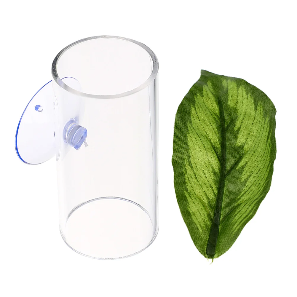 

Acrylic Betta Fish Cave Hollow Tube Fake Leaf Pad Betta Hideout Aquarium Decor Fish Tank Accessories Aquarium Decor Cave