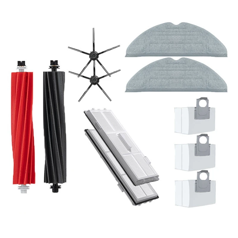 Для Roborock S8 S8 Pro Ultra S8+ запасные части Duoroller основные боковые щетки тряпки для швабры HEPA-фильтры мешки для пыли аксессуары