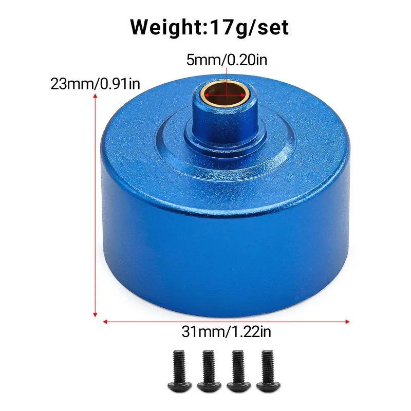 Aluminum Alloy Differential Housing #AR310433 Compatible with ARRMA 1/8 Series: Kraton/Outcast/Typhon/Mojave/Infraction Models