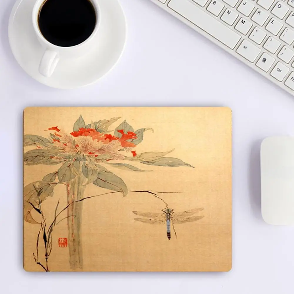 Mousepad Vintage Chinese Ink Wash Painting Art For Games Office Desktop Bedroom Learning Mat Anti Slip mat
